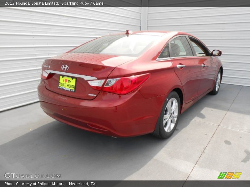 Sparkling Ruby / Camel 2013 Hyundai Sonata Limited