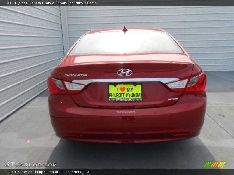 Sparkling Ruby / Camel 2013 Hyundai Sonata Limited
