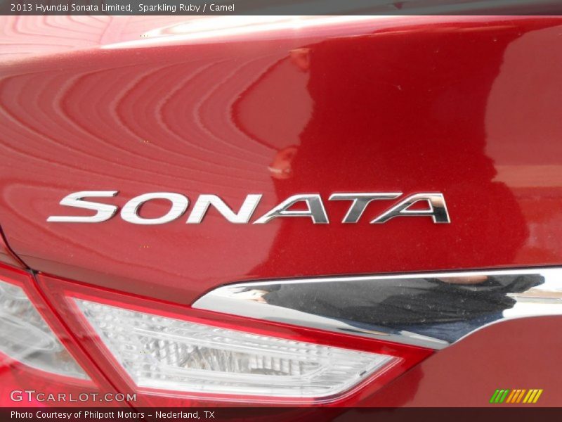 Sparkling Ruby / Camel 2013 Hyundai Sonata Limited