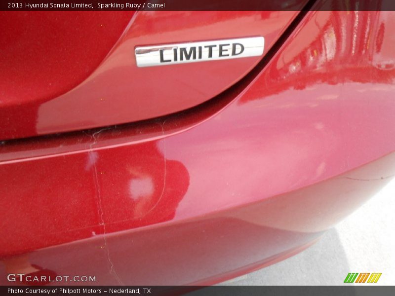 Sparkling Ruby / Camel 2013 Hyundai Sonata Limited
