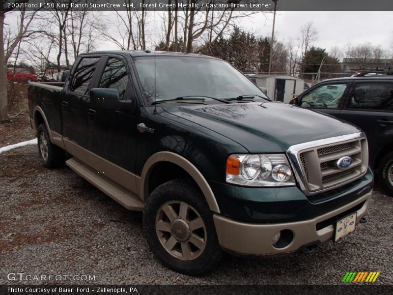 Forest Green Metallic / Castano Brown Leather 2007 Ford F150 King Ranch SuperCrew 4x4