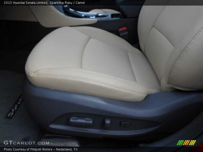 Sparkling Ruby / Camel 2013 Hyundai Sonata Limited