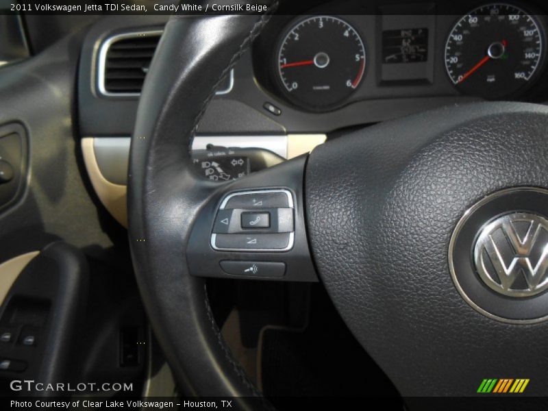Candy White / Cornsilk Beige 2011 Volkswagen Jetta TDI Sedan