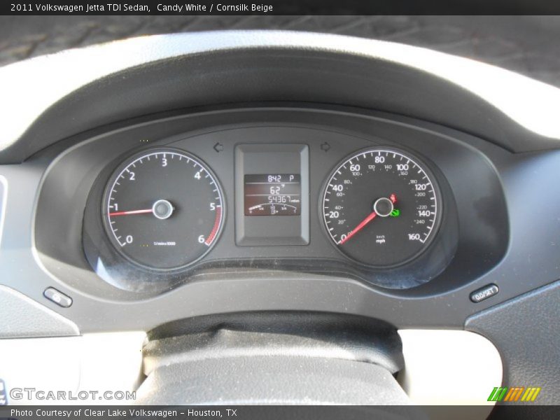 Candy White / Cornsilk Beige 2011 Volkswagen Jetta TDI Sedan