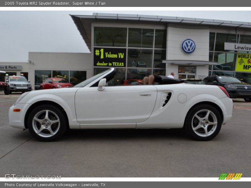 Super White / Tan 2005 Toyota MR2 Spyder Roadster
