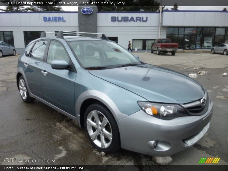 Sage Green Metallic / Ivory 2010 Subaru Impreza Outback Sport Wagon
