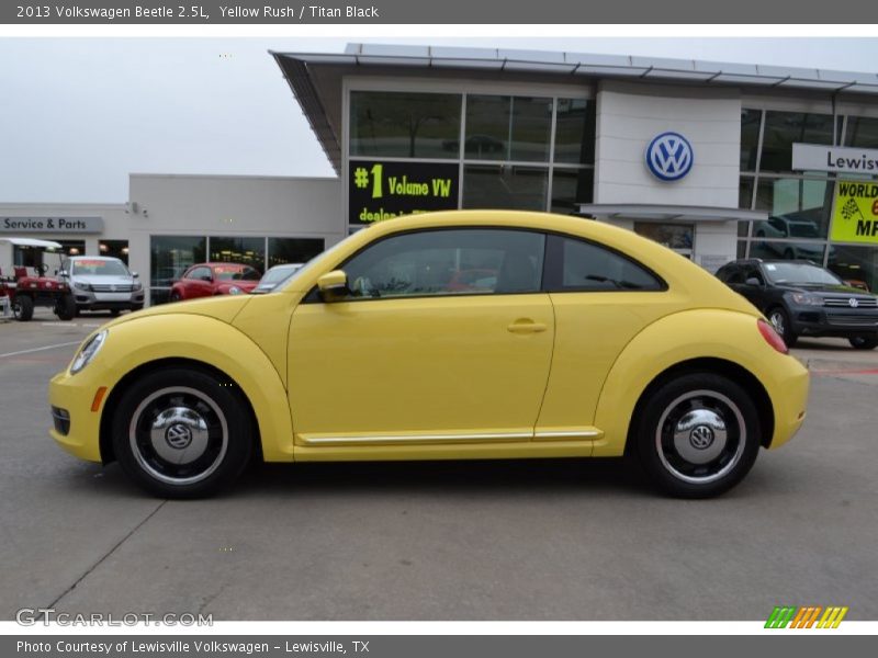 Yellow Rush / Titan Black 2013 Volkswagen Beetle 2.5L