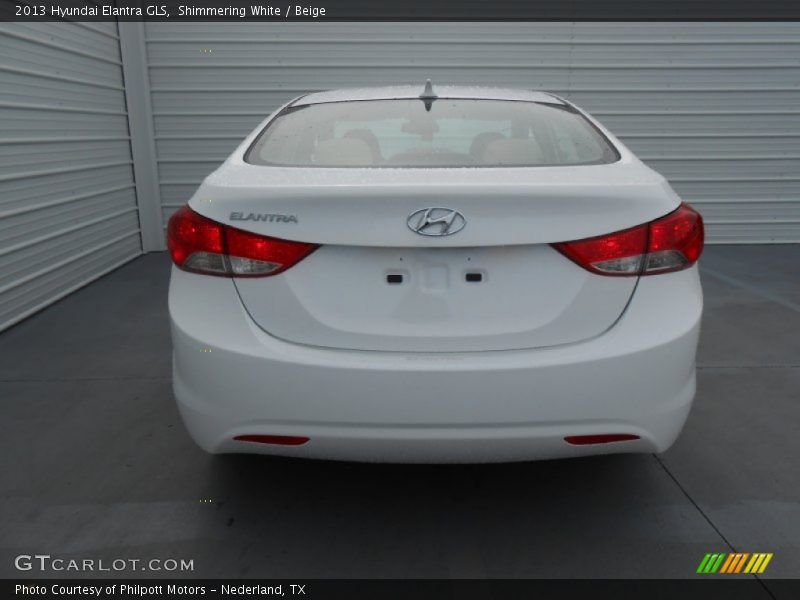 Shimmering White / Beige 2013 Hyundai Elantra GLS