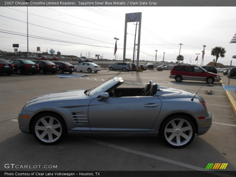 Sapphire Silver Blue Metallic / Dark Slate Gray 2007 Chrysler Crossfire Limited Roadster