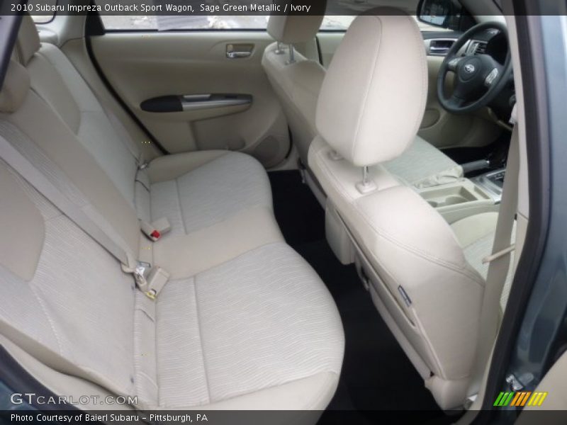 Rear Seat of 2010 Impreza Outback Sport Wagon