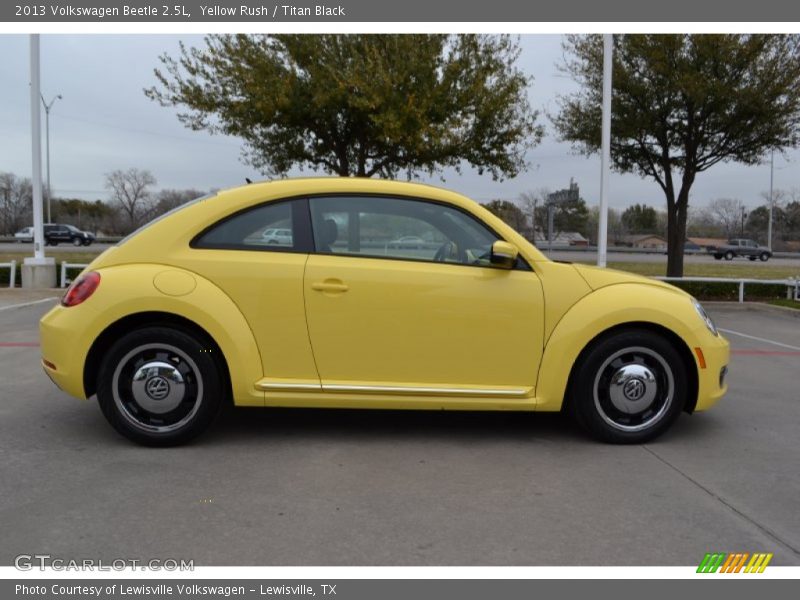 Yellow Rush / Titan Black 2013 Volkswagen Beetle 2.5L