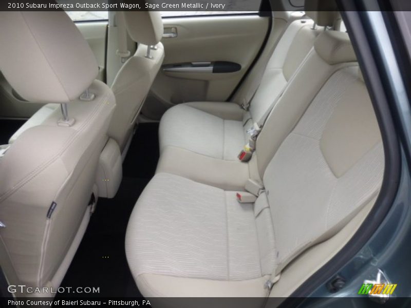 Rear Seat of 2010 Impreza Outback Sport Wagon