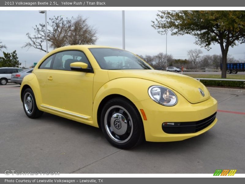 Yellow Rush / Titan Black 2013 Volkswagen Beetle 2.5L