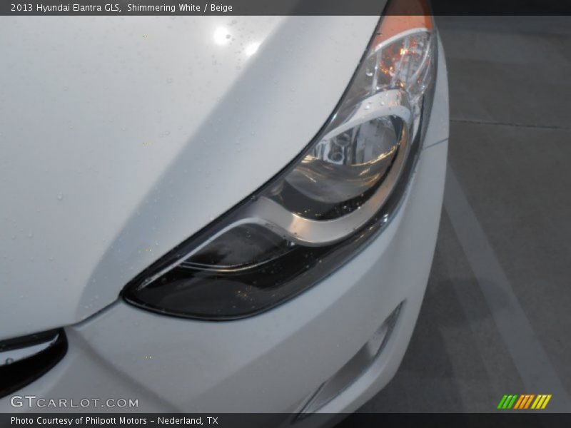 Shimmering White / Beige 2013 Hyundai Elantra GLS