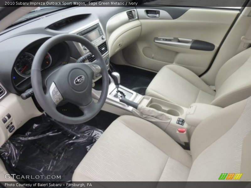 Sage Green Metallic / Ivory 2010 Subaru Impreza Outback Sport Wagon