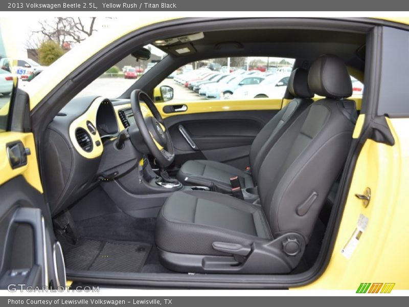 Yellow Rush / Titan Black 2013 Volkswagen Beetle 2.5L