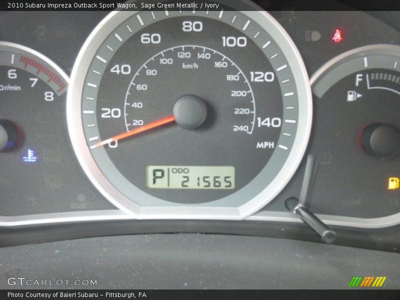 Sage Green Metallic / Ivory 2010 Subaru Impreza Outback Sport Wagon
