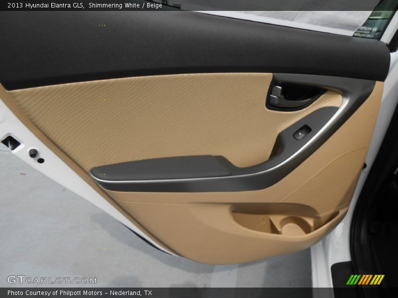 Shimmering White / Beige 2013 Hyundai Elantra GLS