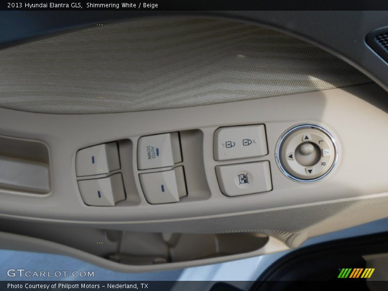 Shimmering White / Beige 2013 Hyundai Elantra GLS