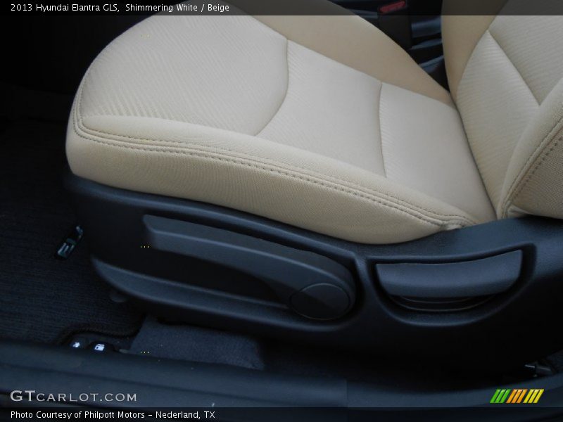 Shimmering White / Beige 2013 Hyundai Elantra GLS