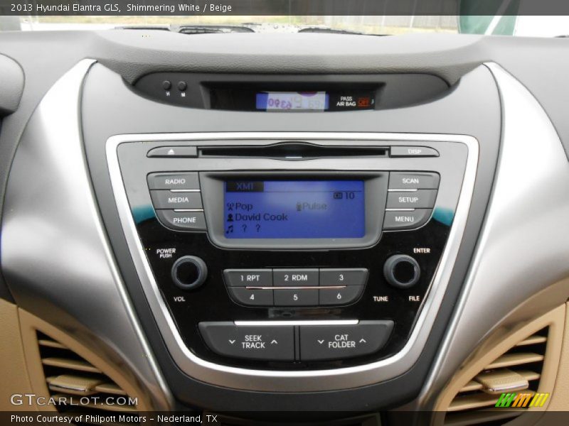 Shimmering White / Beige 2013 Hyundai Elantra GLS
