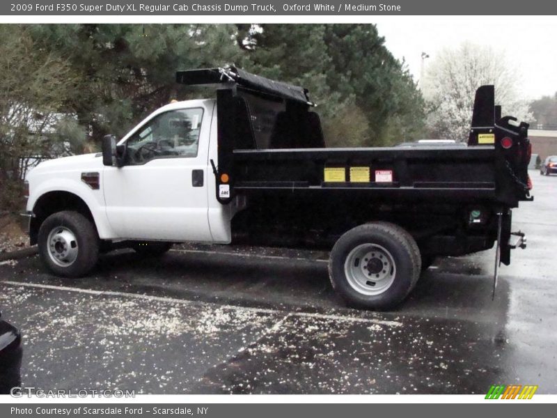 Oxford White / Medium Stone 2009 Ford F350 Super Duty XL Regular Cab Chassis Dump Truck