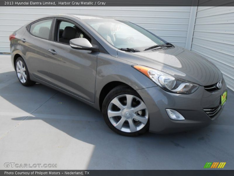 Harbor Gray Metallic / Gray 2013 Hyundai Elantra Limited