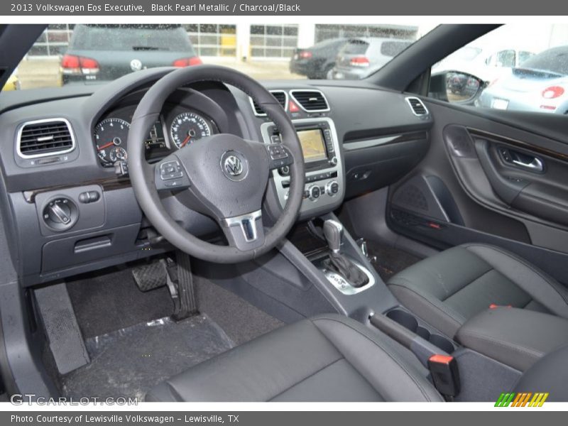 Black Pearl Metallic / Charcoal/Black 2013 Volkswagen Eos Executive