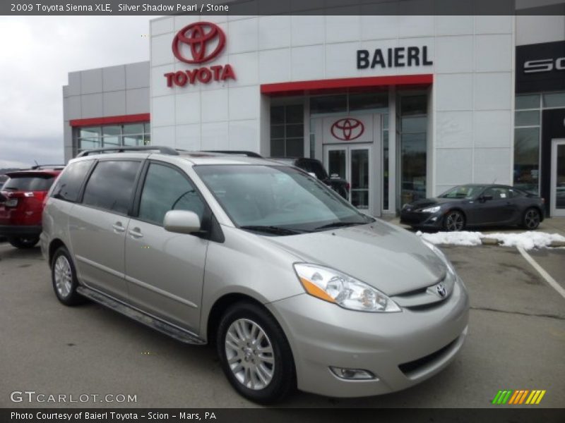 Silver Shadow Pearl / Stone 2009 Toyota Sienna XLE