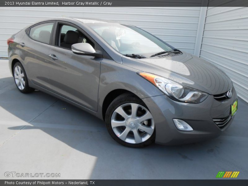 Harbor Gray Metallic / Gray 2013 Hyundai Elantra Limited