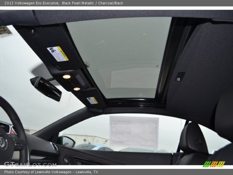Black Pearl Metallic / Charcoal/Black 2013 Volkswagen Eos Executive