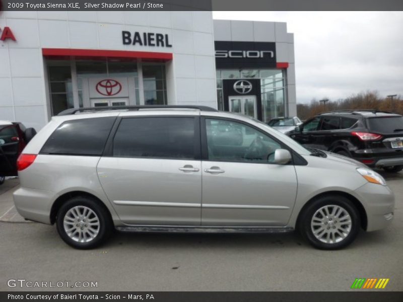 Silver Shadow Pearl / Stone 2009 Toyota Sienna XLE