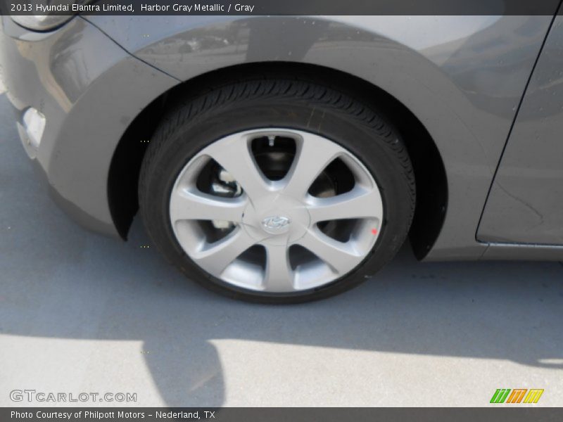 Harbor Gray Metallic / Gray 2013 Hyundai Elantra Limited