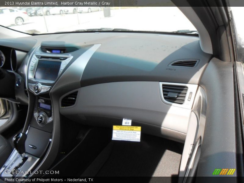 Harbor Gray Metallic / Gray 2013 Hyundai Elantra Limited