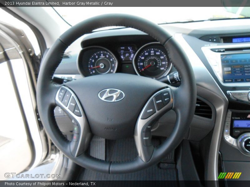 Harbor Gray Metallic / Gray 2013 Hyundai Elantra Limited