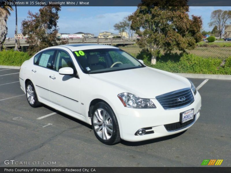 Moonlight White / Wheat 2010 Infiniti M 35 Sedan