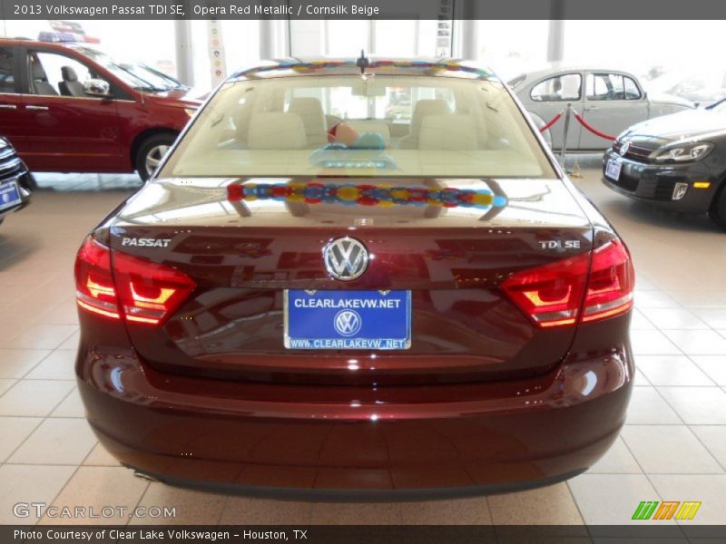 Opera Red Metallic / Cornsilk Beige 2013 Volkswagen Passat TDI SE