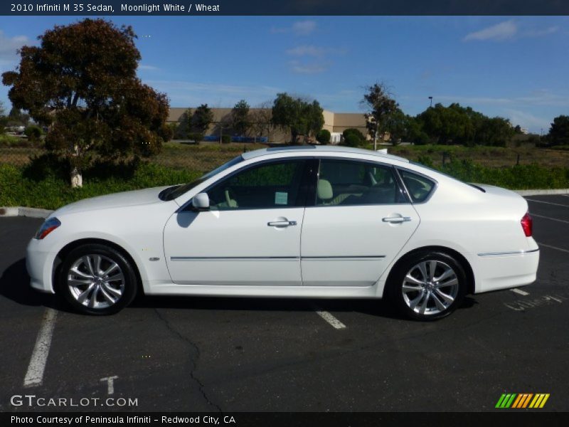 Moonlight White / Wheat 2010 Infiniti M 35 Sedan