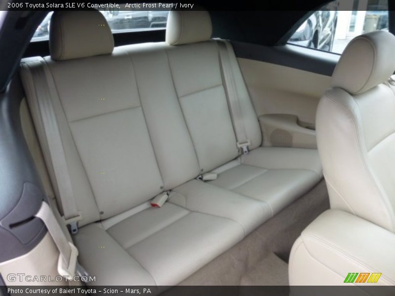Rear Seat of 2006 Solara SLE V6 Convertible