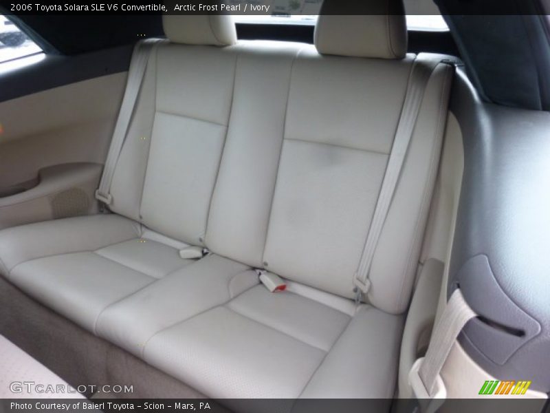 Rear Seat of 2006 Solara SLE V6 Convertible