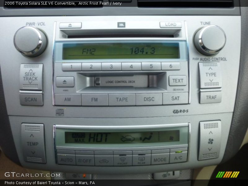 Audio System of 2006 Solara SLE V6 Convertible