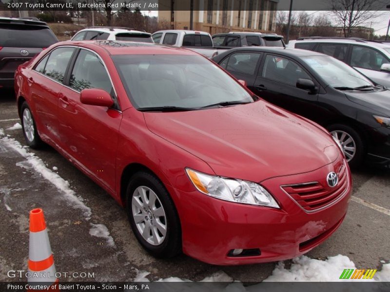 Barcelona Red Metallic / Ash 2007 Toyota Camry LE