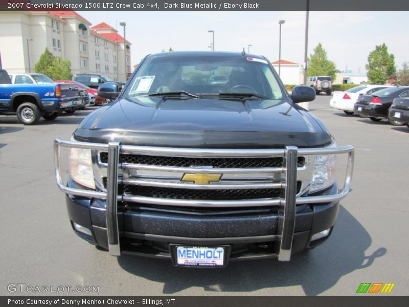 Dark Blue Metallic / Ebony Black 2007 Chevrolet Silverado 1500 LTZ Crew Cab 4x4