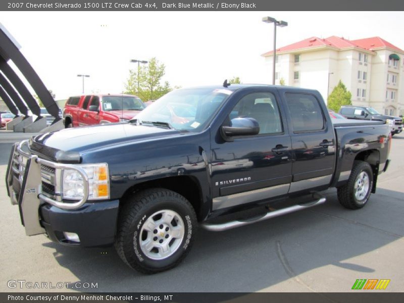 Dark Blue Metallic / Ebony Black 2007 Chevrolet Silverado 1500 LTZ Crew Cab 4x4