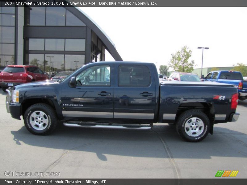 Dark Blue Metallic / Ebony Black 2007 Chevrolet Silverado 1500 LTZ Crew Cab 4x4