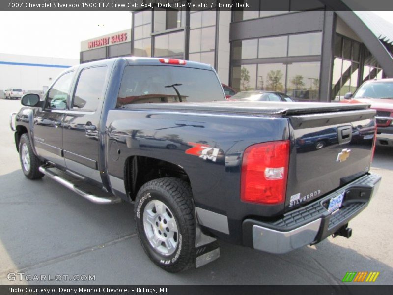 Dark Blue Metallic / Ebony Black 2007 Chevrolet Silverado 1500 LTZ Crew Cab 4x4