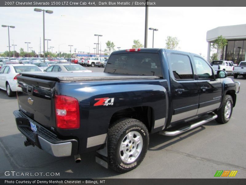Dark Blue Metallic / Ebony Black 2007 Chevrolet Silverado 1500 LTZ Crew Cab 4x4