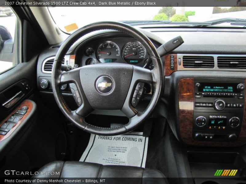 Dark Blue Metallic / Ebony Black 2007 Chevrolet Silverado 1500 LTZ Crew Cab 4x4