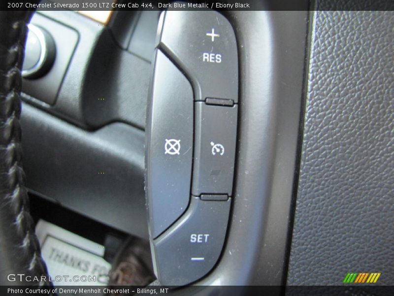 Dark Blue Metallic / Ebony Black 2007 Chevrolet Silverado 1500 LTZ Crew Cab 4x4