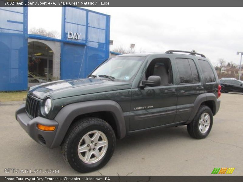 Shale Green Metallic / Taupe 2002 Jeep Liberty Sport 4x4